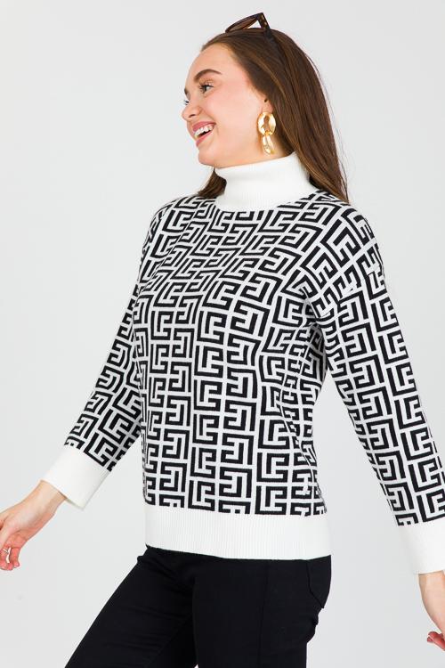 Meander Sweater, Black