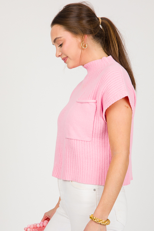 Leigh Pocket Sweater, Pink