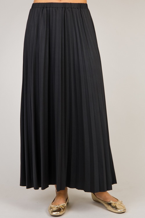 Pleated Knit Midi Skirt, Black - 0117-103.jpg