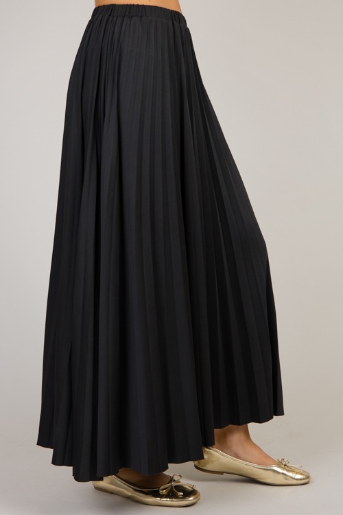 Pleated Knit Midi Skirt, Black - 0117-105.jpg