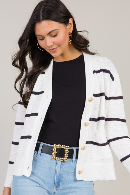 Stripe Button Cardigan, Charcoa - 0117-147.jpg