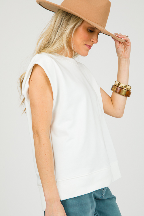 Terry Muscle Top, Off White