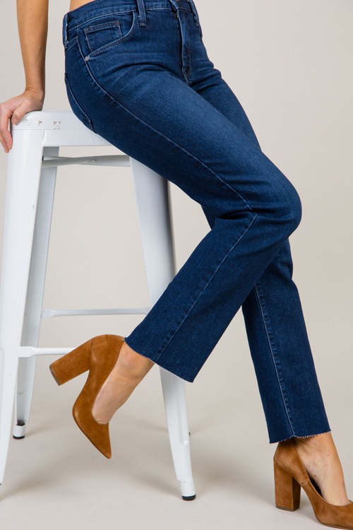 Anna Slim Straight Jeans, Dark