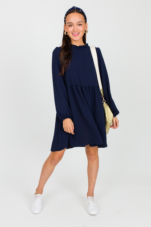 Emmett Babydoll Dress, Navy