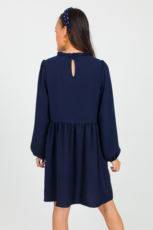 Emmett Babydoll Dress, Navy