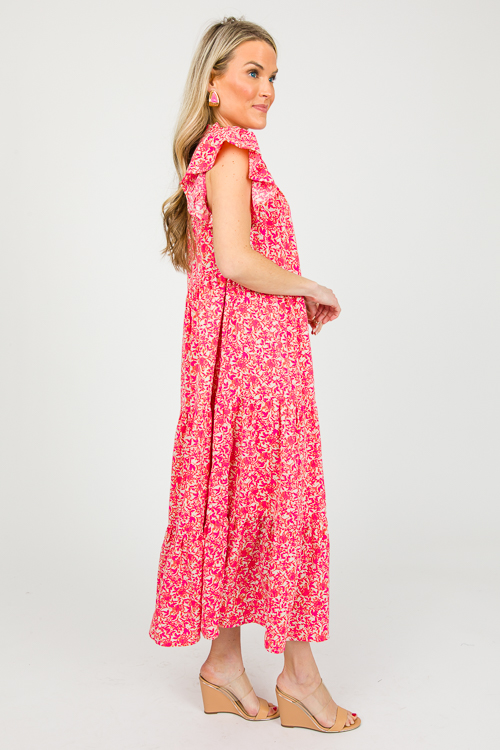 Regina Floral Midi, Pink