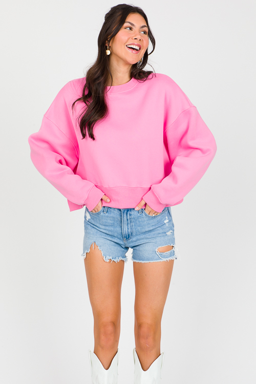 Georgia Sweatshirt, Hot Pink