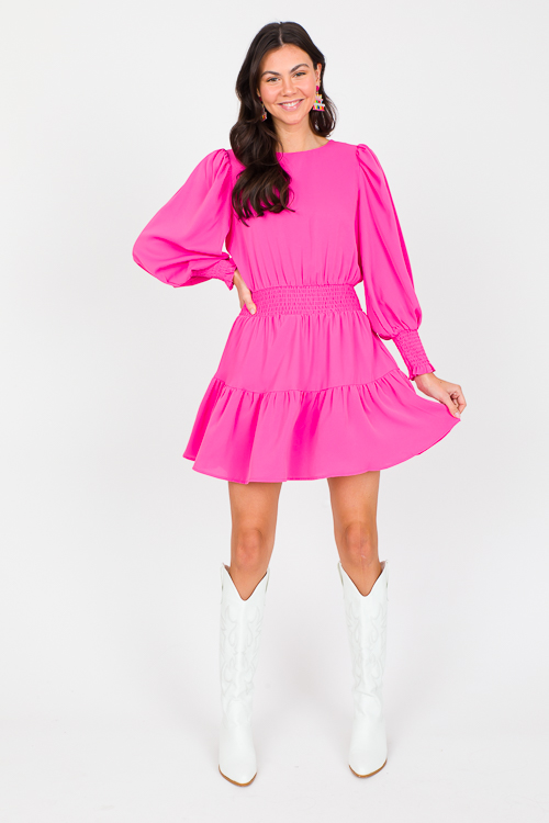 Powder Puff Dress, Pink