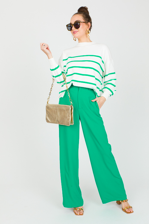 Carmichael Stripe Sweater, Green