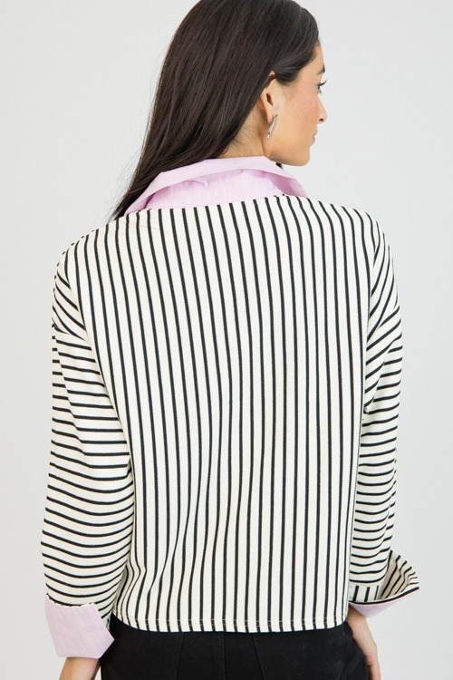 Contrast Collar Top, Ivory/Pink - 0119-19.jpg