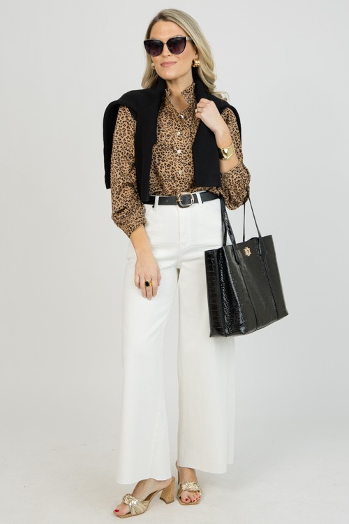 Raw Hem Wide Leg Pants, White - 0119-1p.jpg