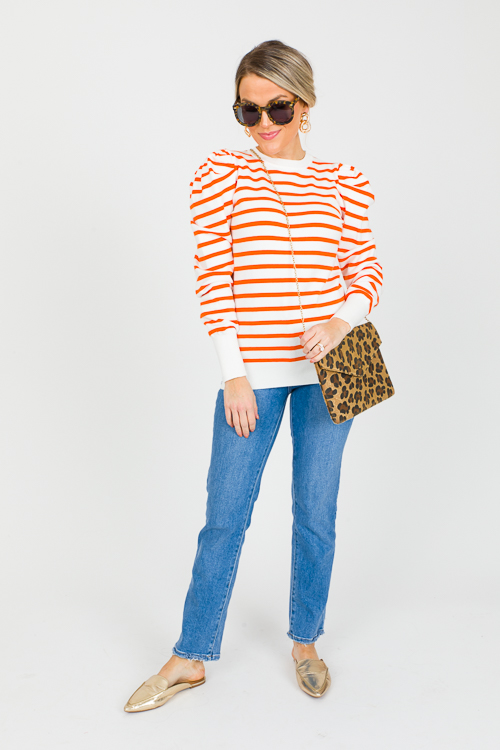 Sweet Stripes Sweater, Orange