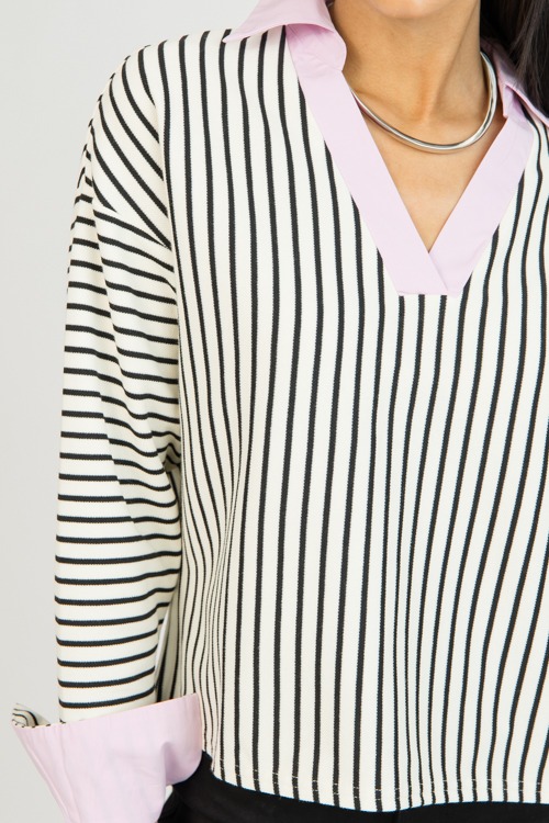 Contrast Collar Top, Ivory/Pink - 0119-20.jpg