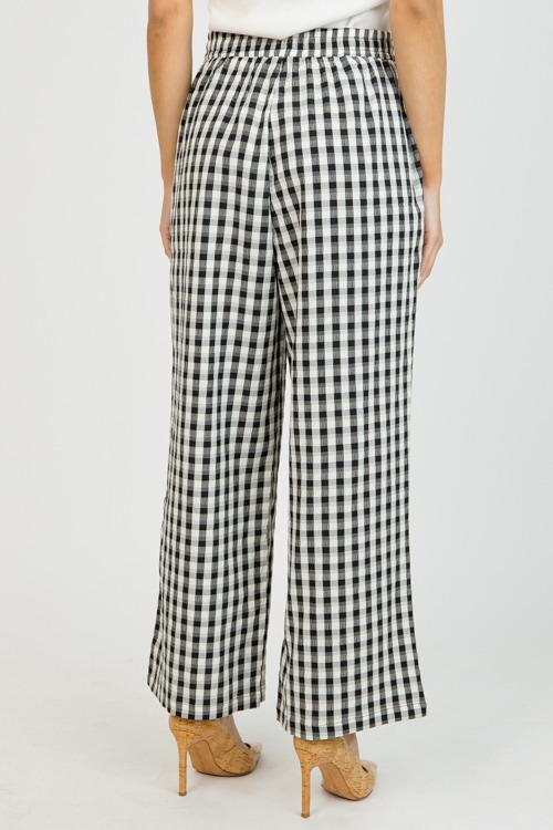 Gingham Textured Pants, Black - 0119-30.jpg