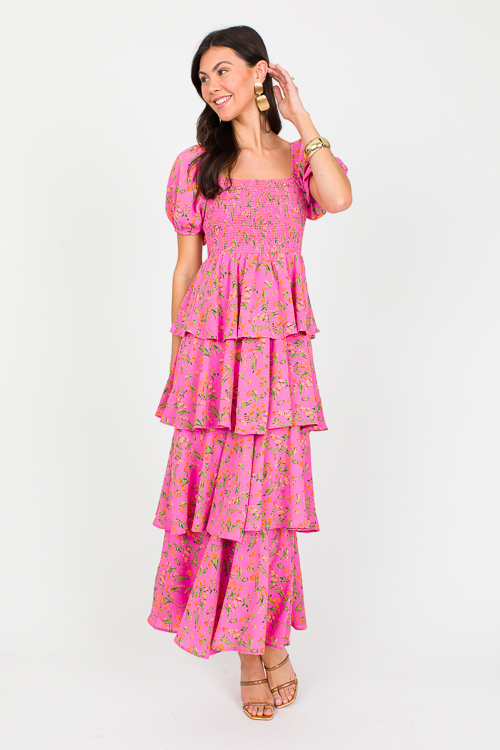 Do A Twirl Maxi, Pink Floral