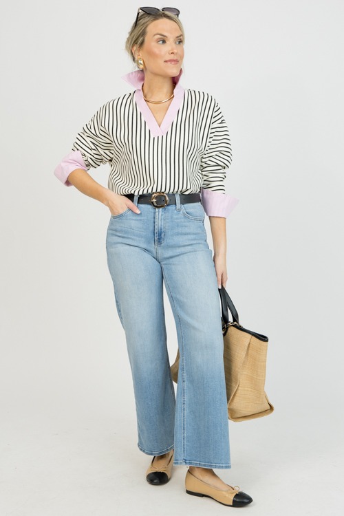 Contrast Collar Top, Ivory/Pink - 0119-32.jpg