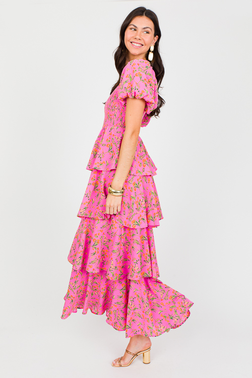 Do A Twirl Maxi, Pink Floral