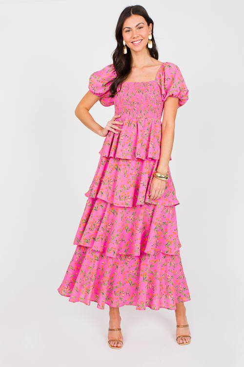 Do A Twirl Maxi, Pink Floral