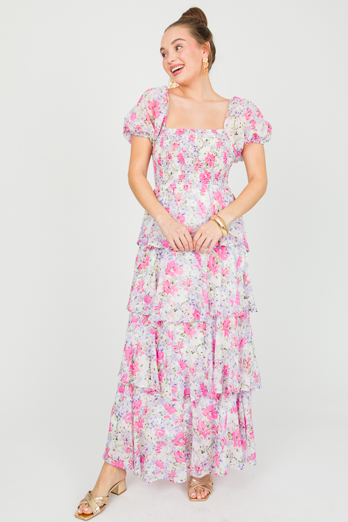 Do A Twirl Floral Maxi, Pink