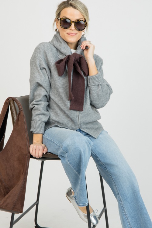 Bow Hoodie Cardigan, Gray - 0119-49p.jpg