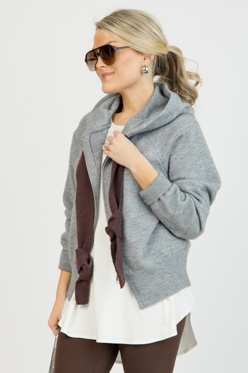Bow Hoodie Cardigan, Gray - 0119-50h.jpg