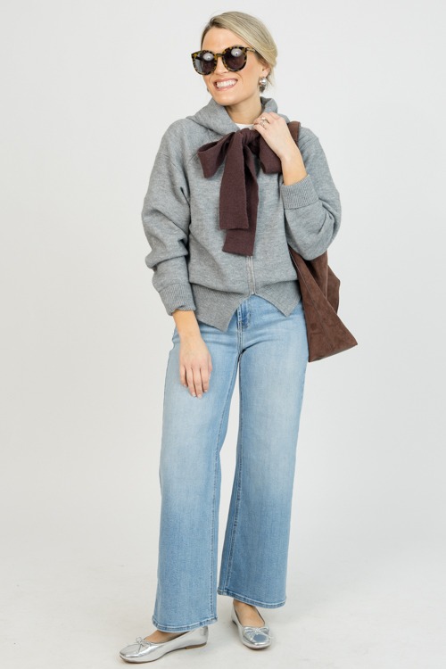 Bow Hoodie Cardigan, Gray - 0119-51.jpg