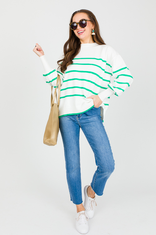 Carmichael Stripe Sweater, Green