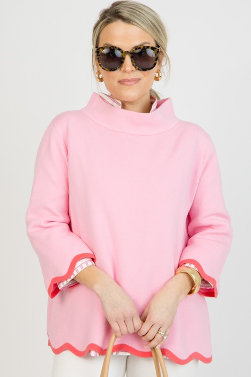 Scallop Contrast Audrey Sweater, Pink - 0120-10.jpg