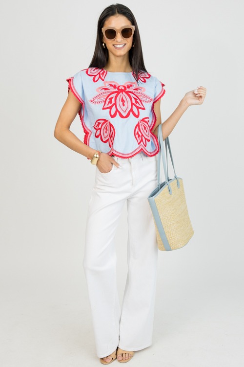 Scalloped Sides Top, Lt. Blue - 0120-17.jpg