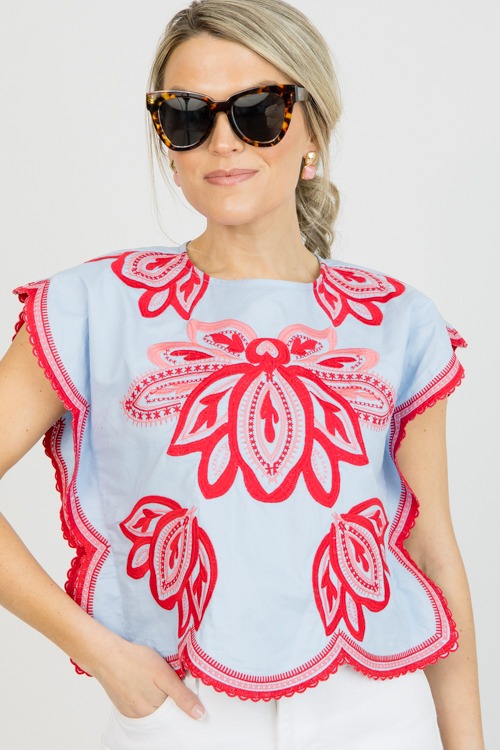 Scalloped Sides Top, Lt. Blue - 0120-19.jpg