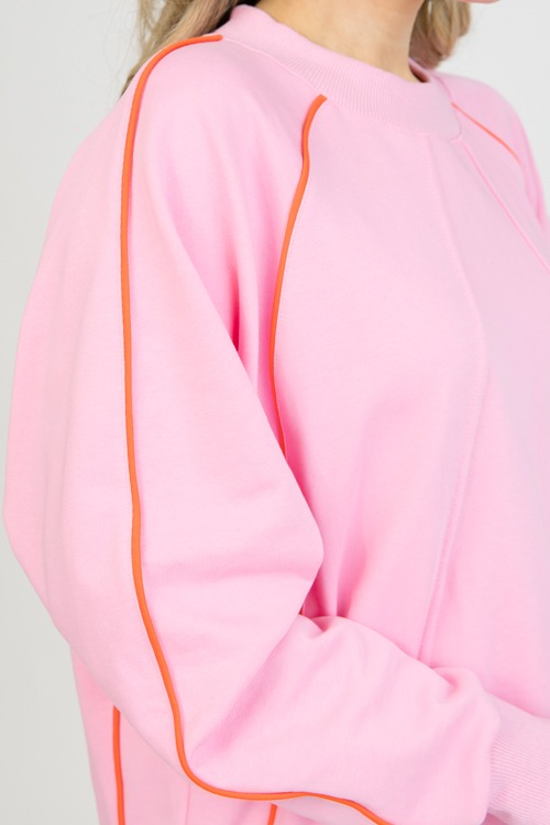 Piping Detail Sweatshirt, Pink - 0120-2h.jpg