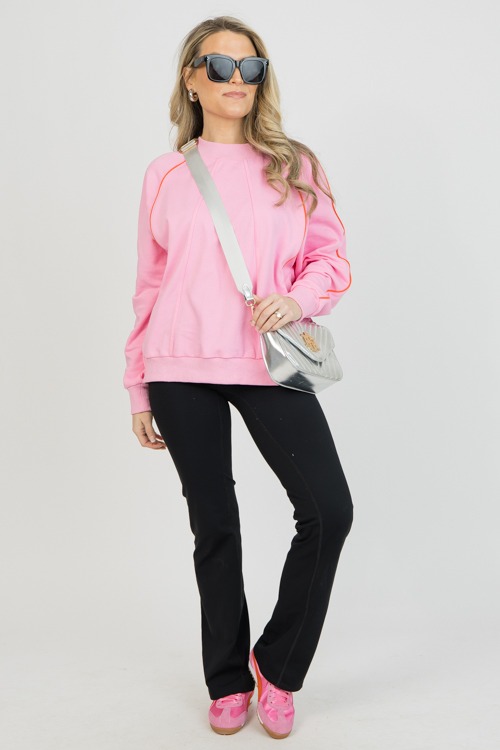 Piping Detail Sweatshirt, Pink - 0120-3.jpg