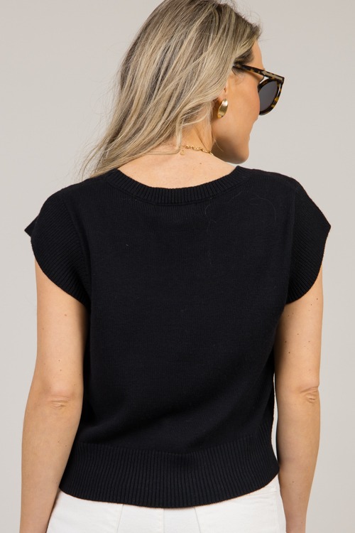 Cap Sleeve Sweater Top, Black - 0120-30.jpg