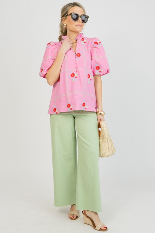 Raw Hem Wide Leg Pants, Mint Sage - 0120-31.jpg