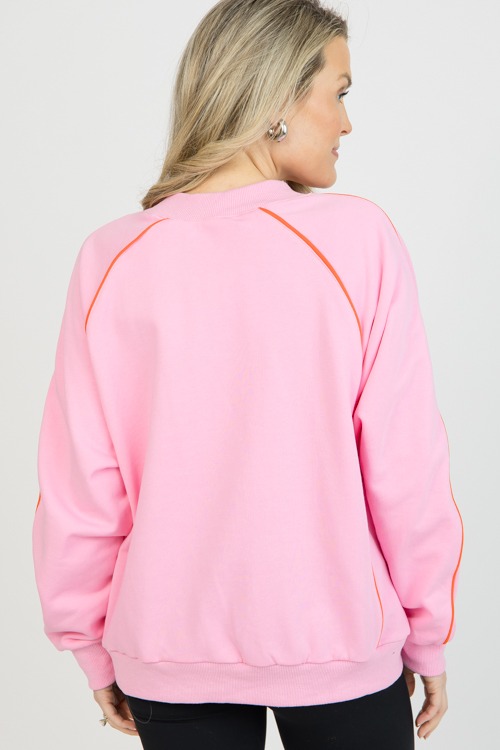 Piping Detail Sweatshirt, Pink - 0120-5.jpg