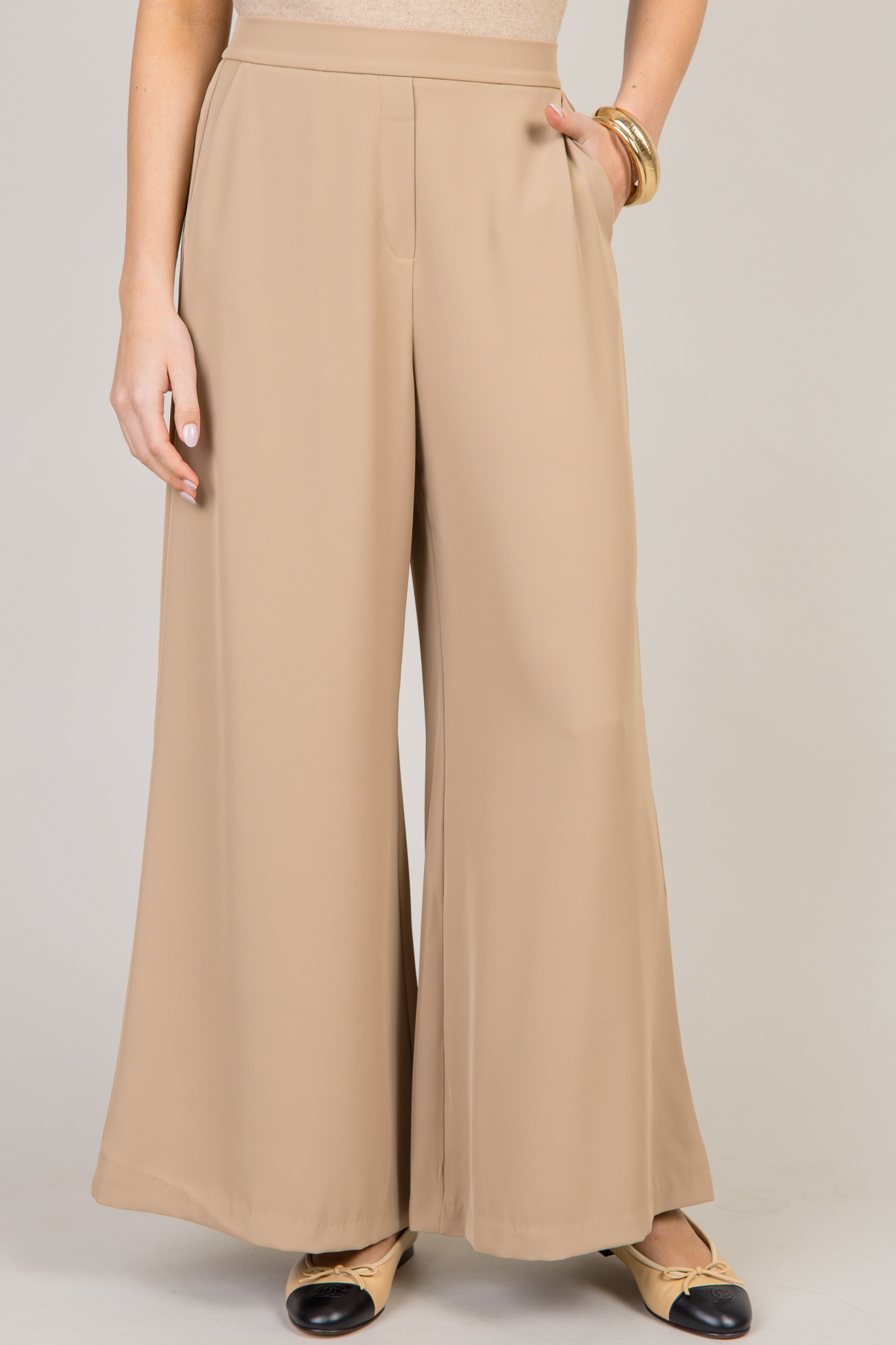 Pull-on Trousers, Taupe