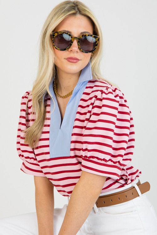 Marie Stripe Top, Pink - 0121-62p.jpg