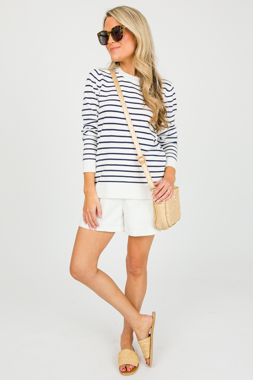 Bev Stripe Sweater, Blue