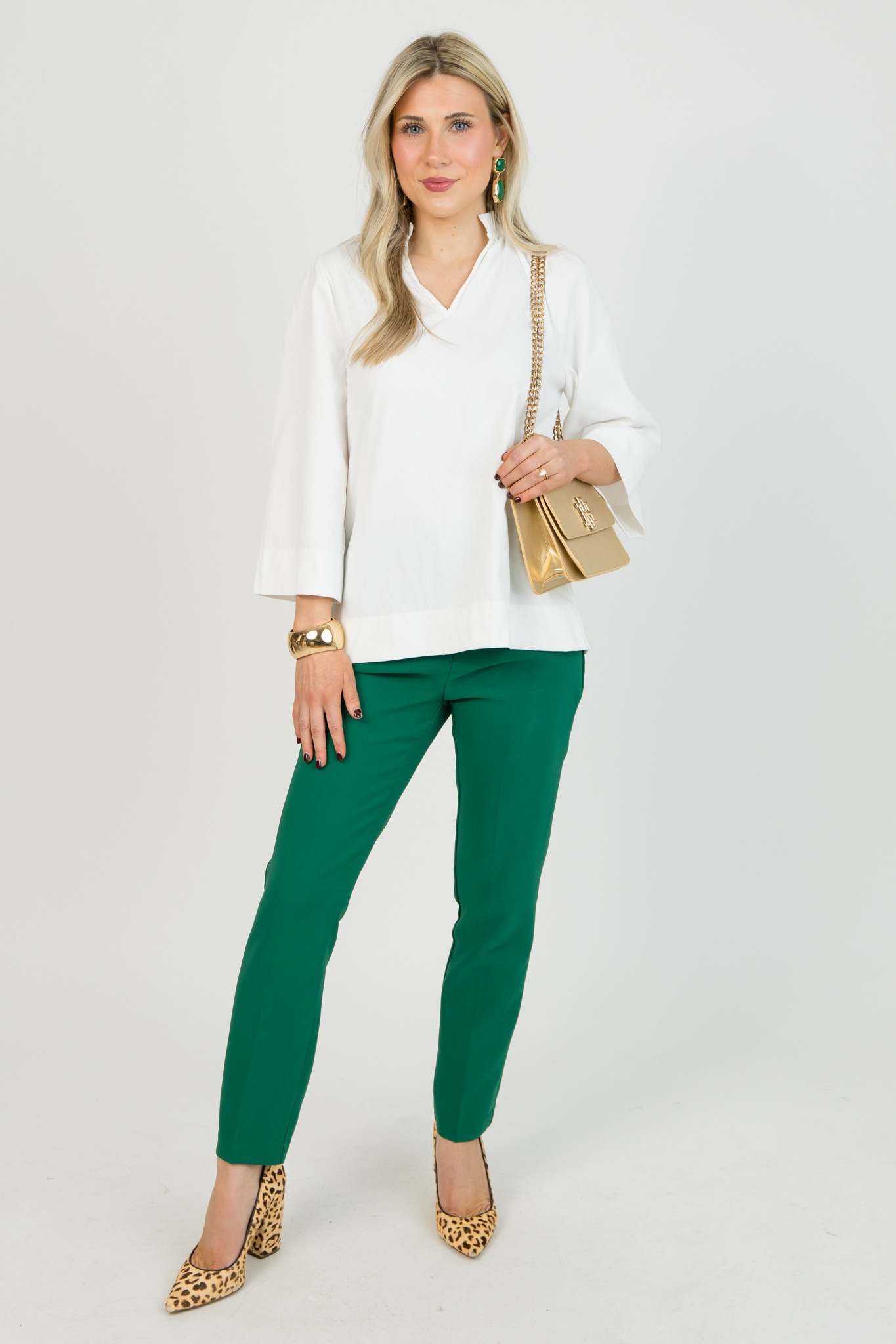 Marble Geometric Earring, Green - 0122-56.jpg