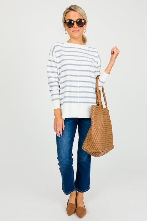 Bev Stripe Sweater, Blue