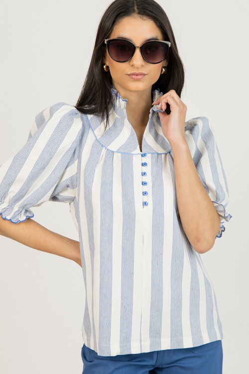 Jolie Stripe Top, Blue - 0123-10p.jpg
