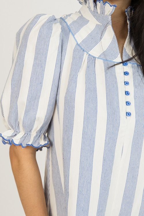 Jolie Stripe Top, Blue - 0123-11h.jpg