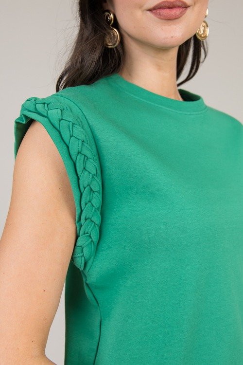 Braided Trim Tee, Green - 0123-127h.jpg