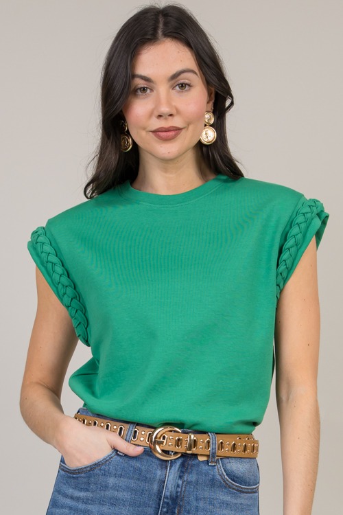 Braided Trim Tee, Green - 0123-130.jpg