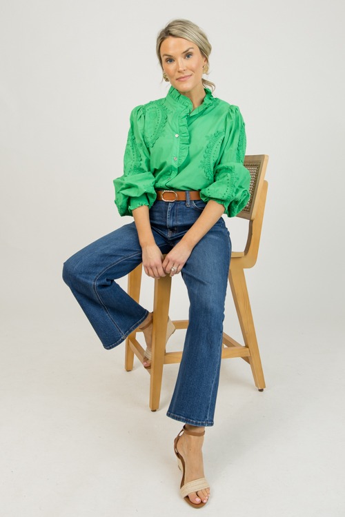 Lucy Embroidery Blouse, Green - 0123-132.jpg