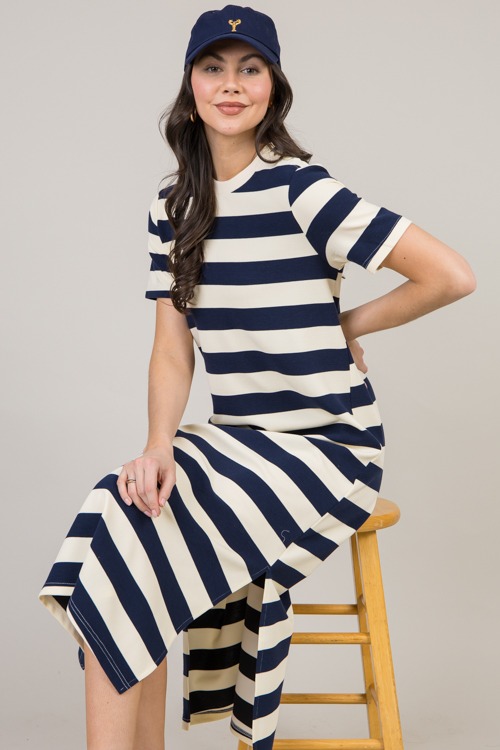 Button Detail Stripe Maxi, Dk. Navy - 0123-22.jpg