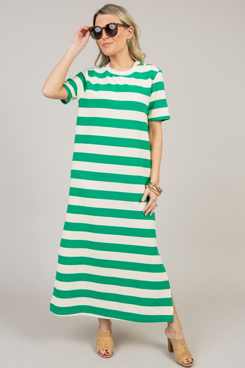 Button Detail Stripe Maxi, Green - 0123-28.jpg