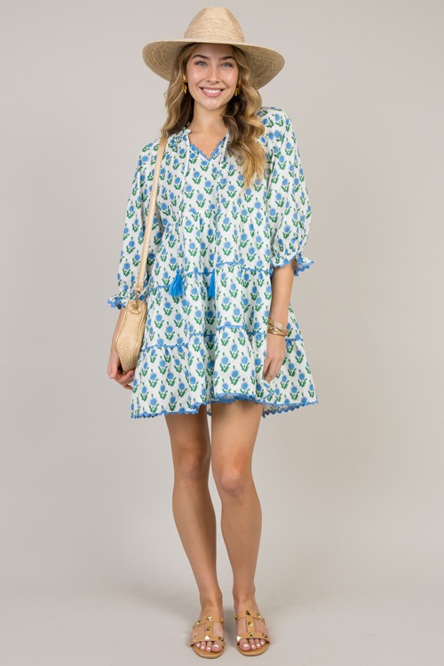 Comes in Waves Floral Dress