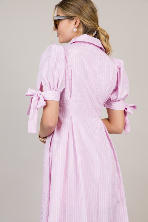 Bow Sleeve Pinstripe Maxi, Pink - 0124-66h.jpg