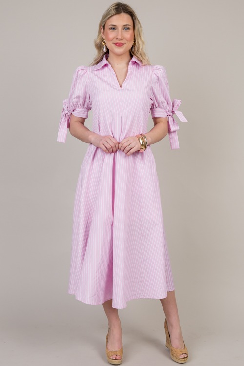 Bow Sleeve Pinstripe Maxi, Pink - 0124-68.jpg